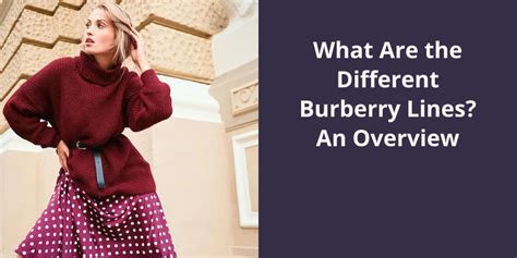 what is the difference in all the burberry lines|burberry france website.